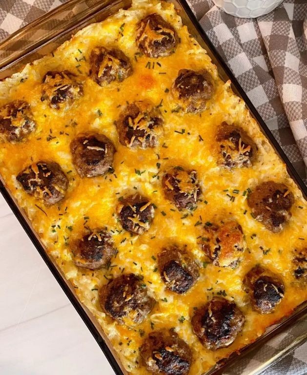 Meatball Hash Brown Casserole