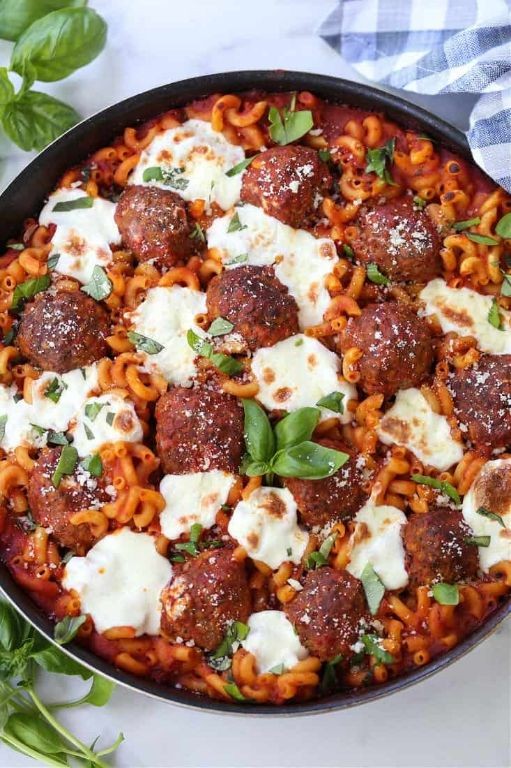 Meatball Parmesan Pasta