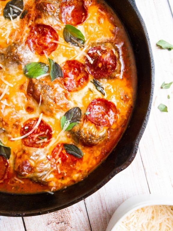 Meatball Pizza Bake
