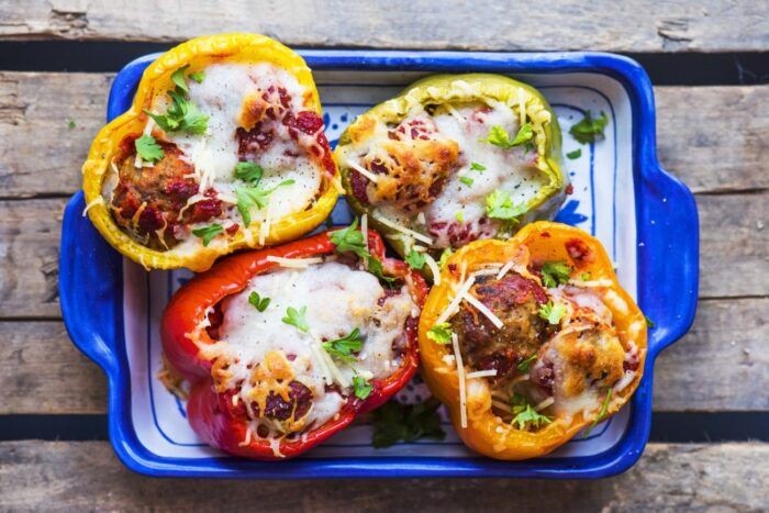 Meatball Stuffed Peppers