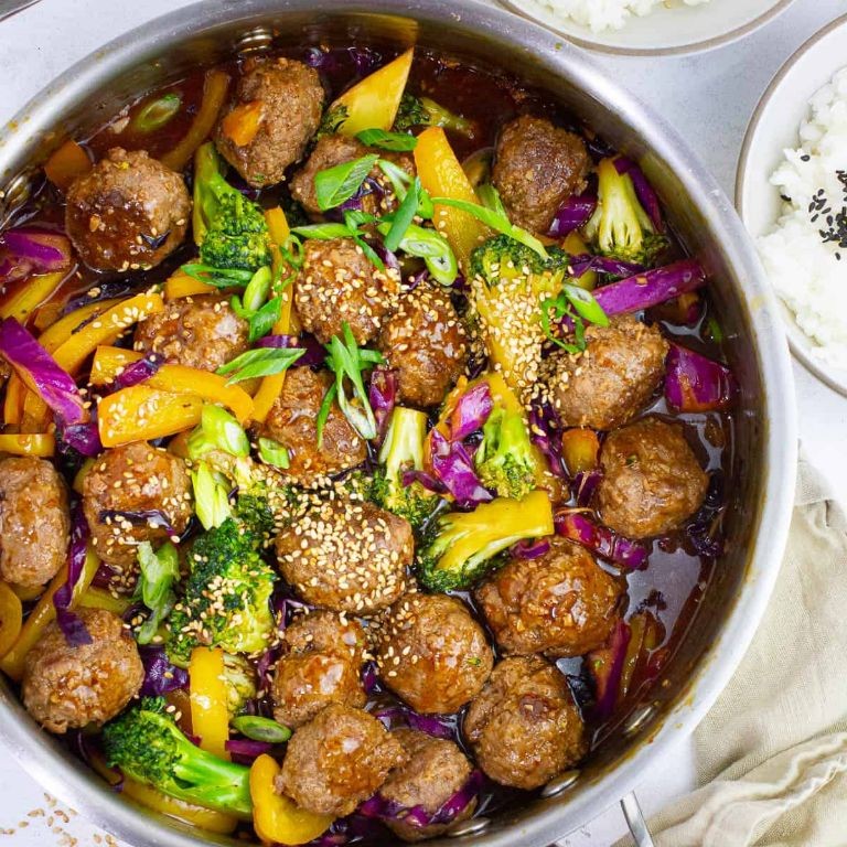 Meatball and Broccoli Stir-Fry