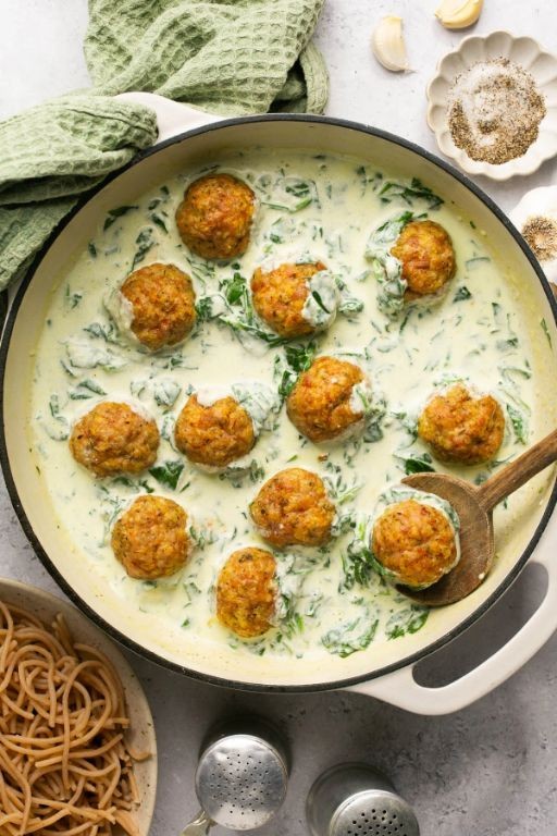 Meatball and Spinach Alfredo