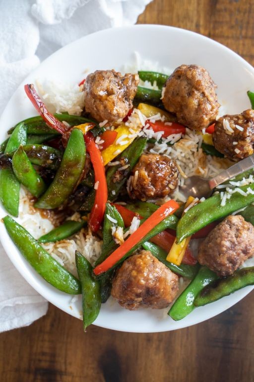 Meatball and Veggie Stir-Fry