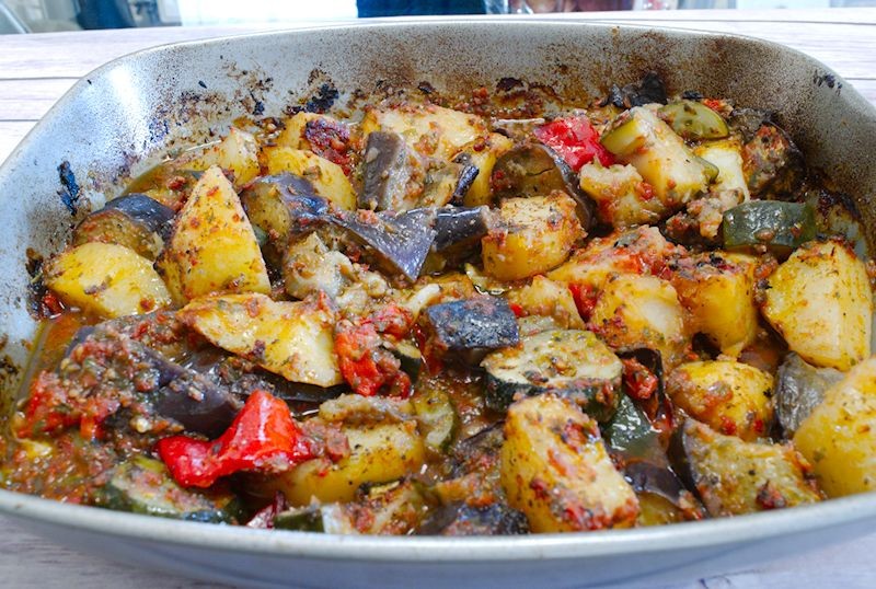 Mediterranean Eggplant and Zucchini Casserole