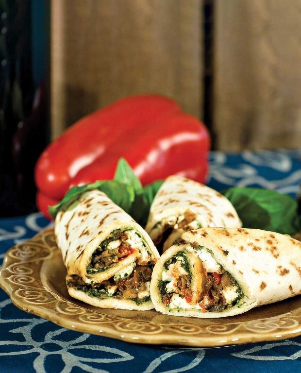 Mediterranean Grilled Eggplant Wraps