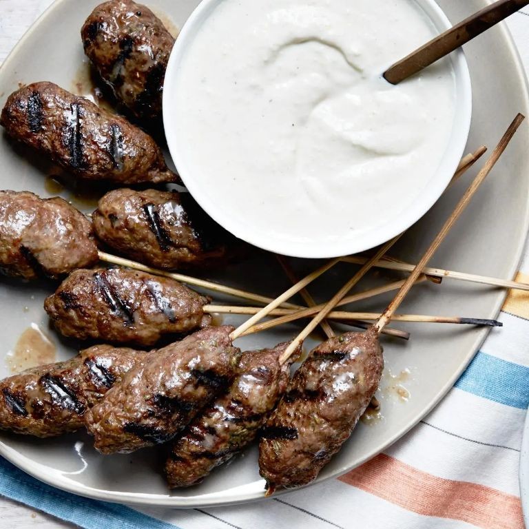 Mediterranean Lamb Skewers with Tzatziki