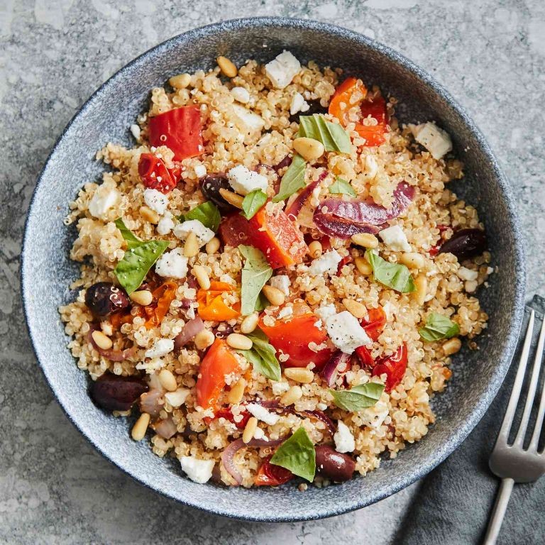 Mediterranean Quinoa Pilaf with Feta and Olives
