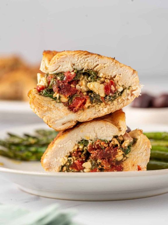 Mediterranean Stuffed Chicken Cutlets