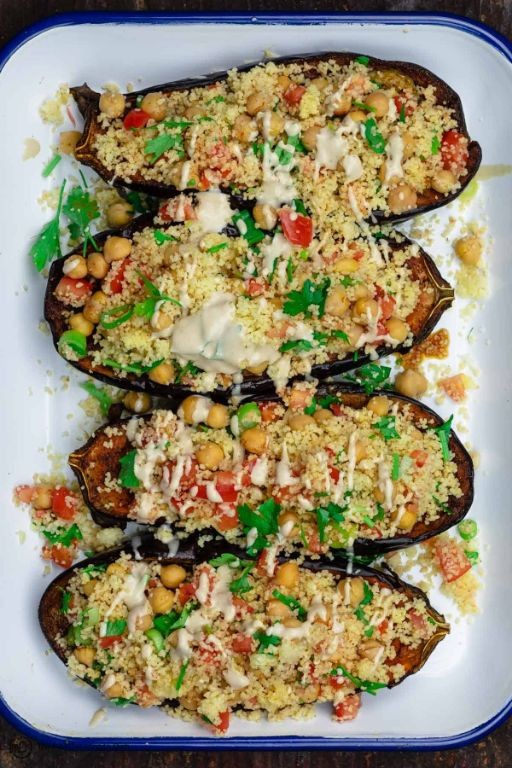 Mediterranean Stuffed Eggplant