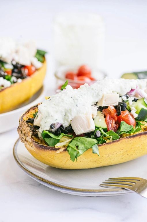 Mediterranean Stuffed Spaghetti Squash