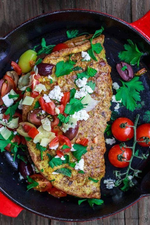 Mediterranean vegetable omelette