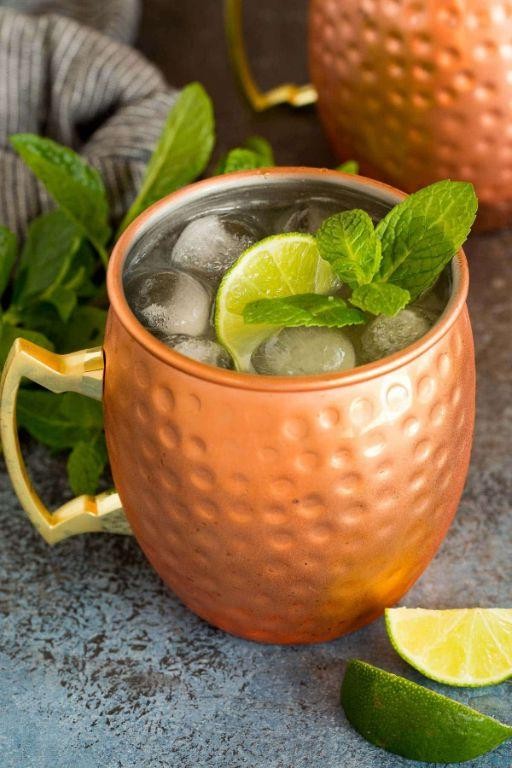 Mexican Mule with Fresh Mint and Serrano Pepper