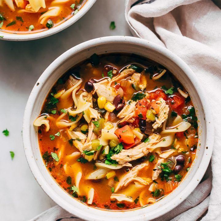 Mexican-Style Chicken Noodle Soup