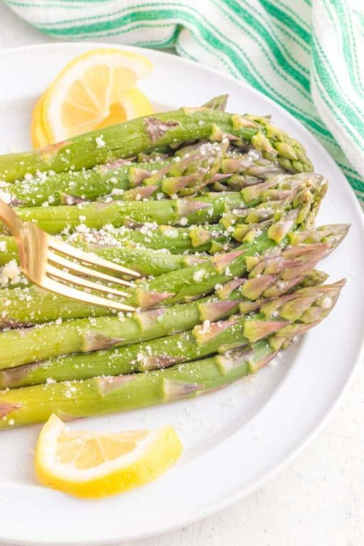 Mini Instant Pot Lemon Garlic Asparagus