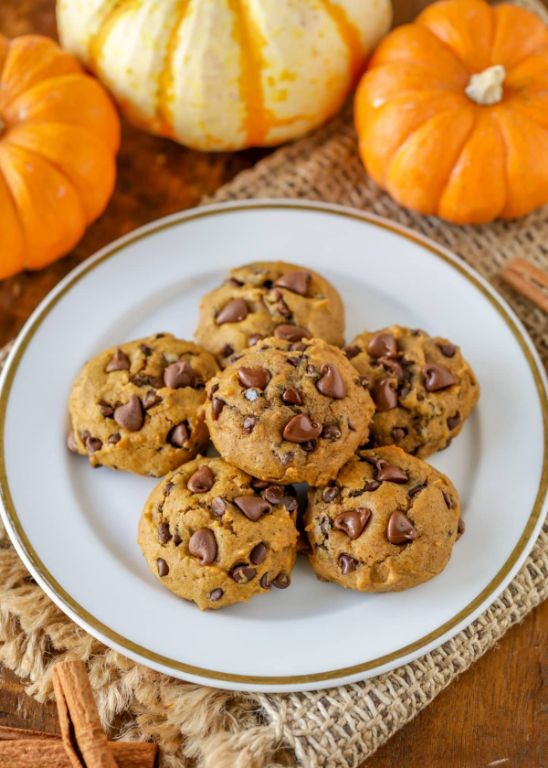 Mini Pumpkin Chocolate Chip Cookies