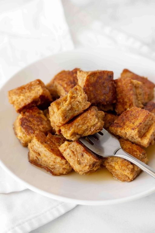 Mini Pumpkin-Stuffed French Toast Bites