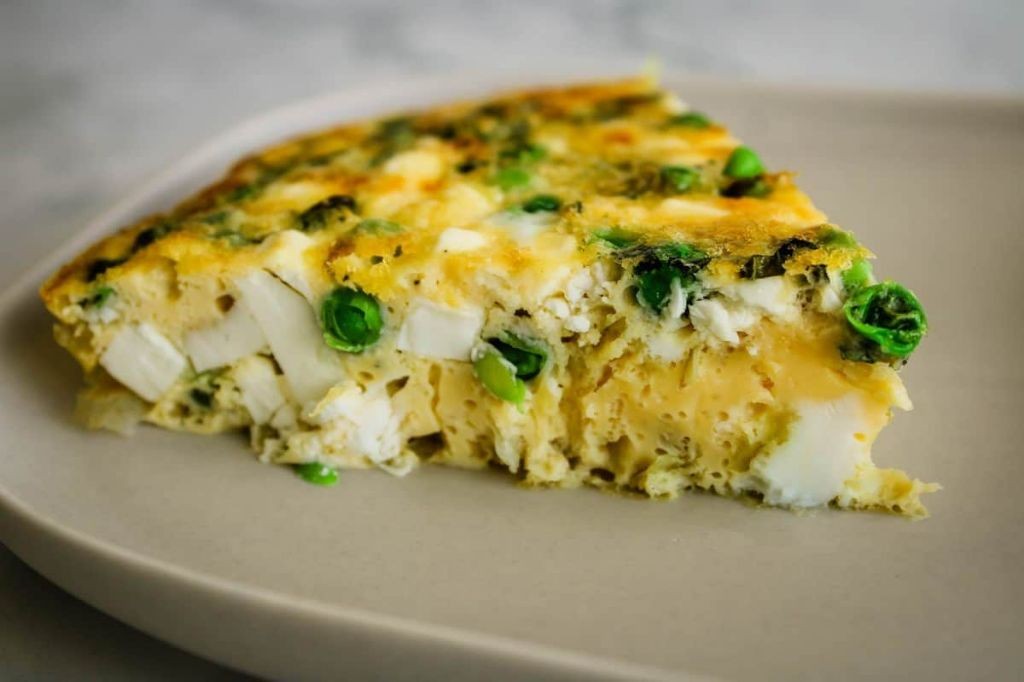 Minty Pea and Feta Frittata