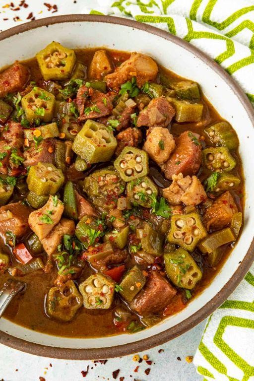 Mirliton and Okra Gumbo