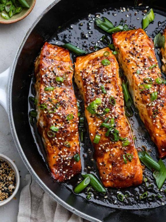 Miso Glazed Baked Salmon