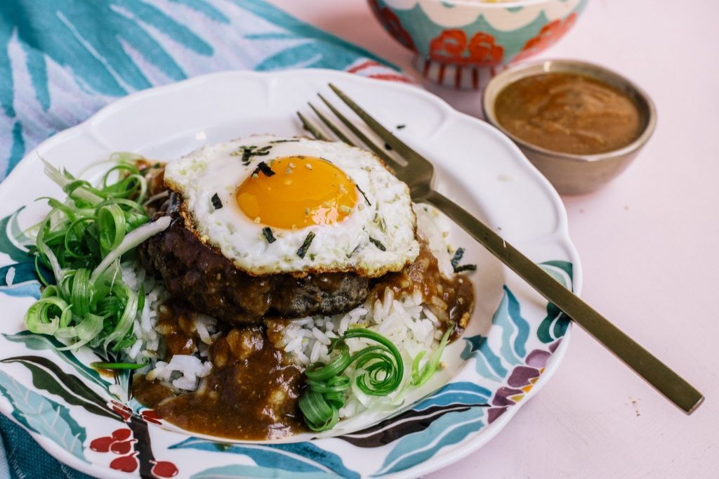 Miso Salmon Loco Moco