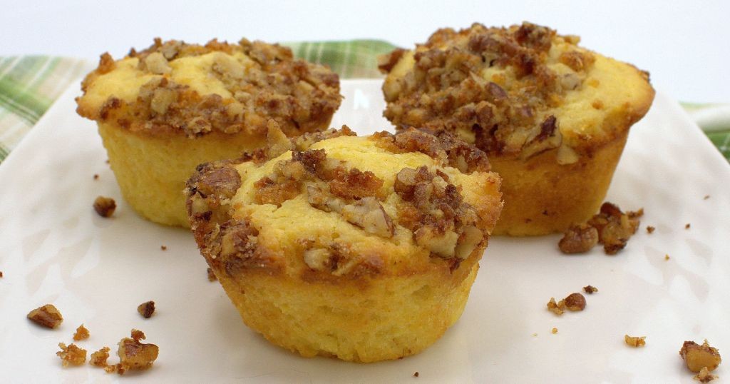 Molasses Pecan Sweet Cornbread Muffins