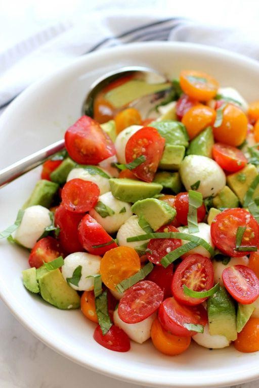 Mozzarella Ball and Avocado Salad
