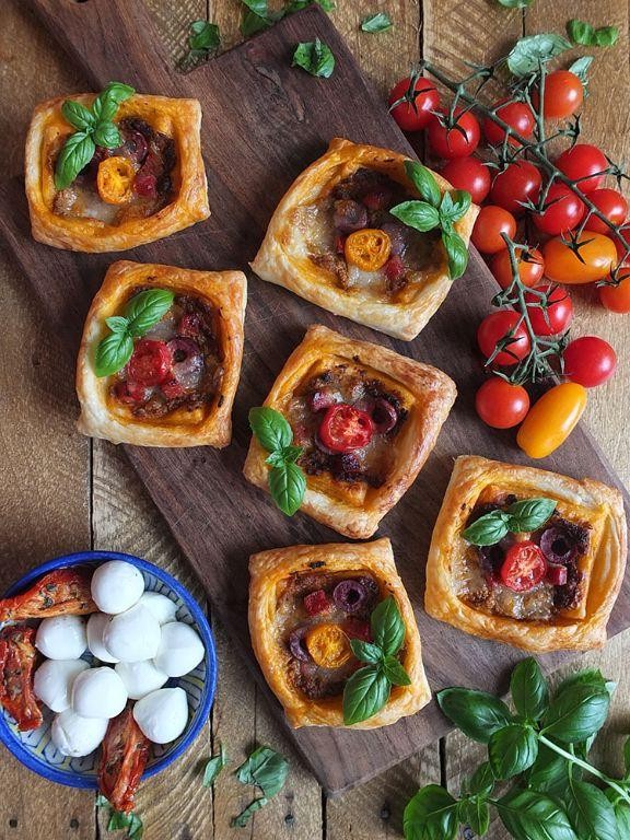 Mozzarella Ball and Sun-Dried Tomato Tart