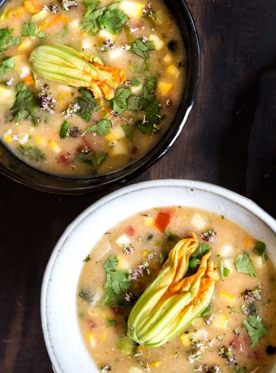 Navajo Squash Blossom Soup