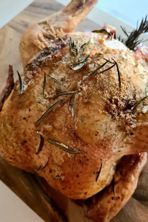 Oak-Smoked Whole Chicken with Rosemary