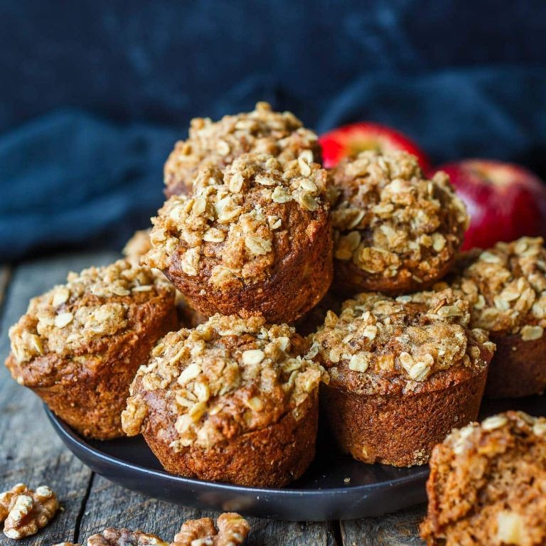 Oat Fiber Apple Muffins