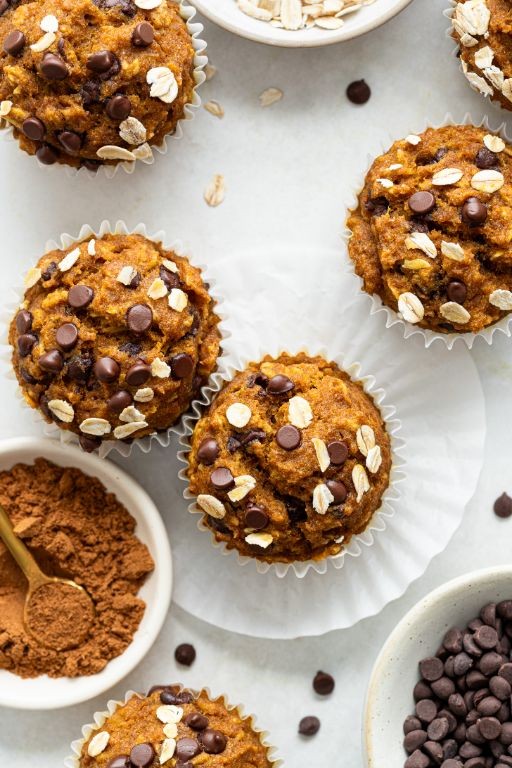 Oat Fiber Pumpkin Spice Muffins