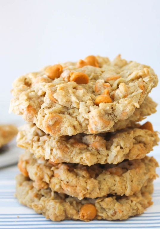 Oatmeal Butterscotch Cookies with Coconut