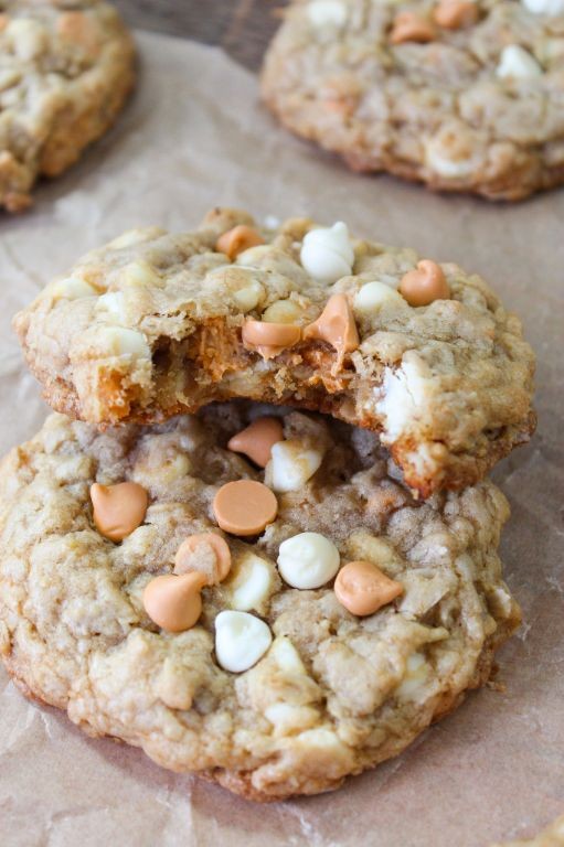 Oatmeal Butterscotch Cookies with White Chocolate