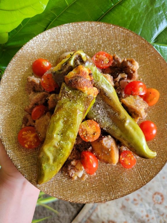 Oaxaca Cheese Stuffed Peppers