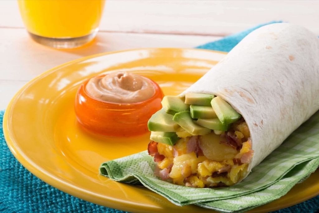 Oaxaca Cheese and Avocado Breakfast Burritos