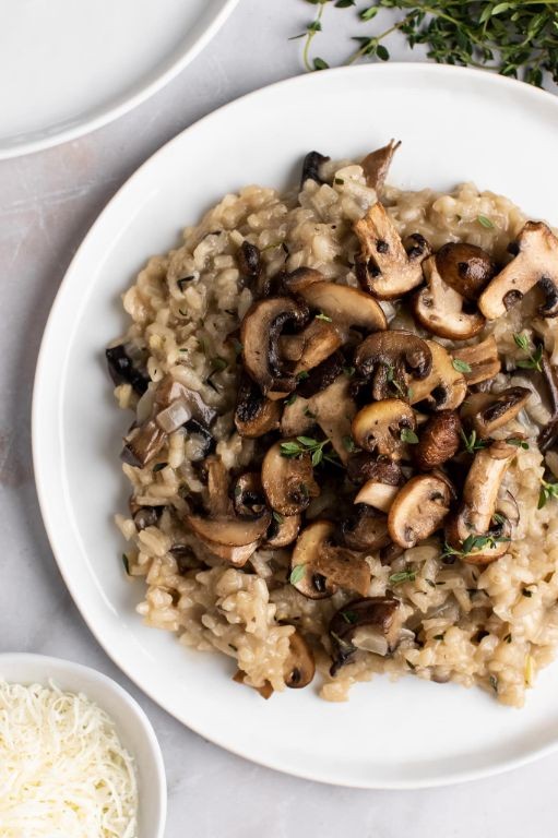 Oaxaca Cheese and Mushroom Risotto