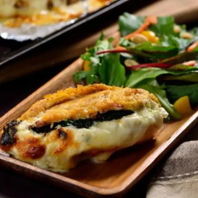 Oaxaca Cheese and Spinach Stuffed Chicken