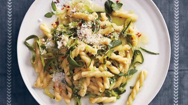 Olive Oil Pasta with Zucchini and Mint