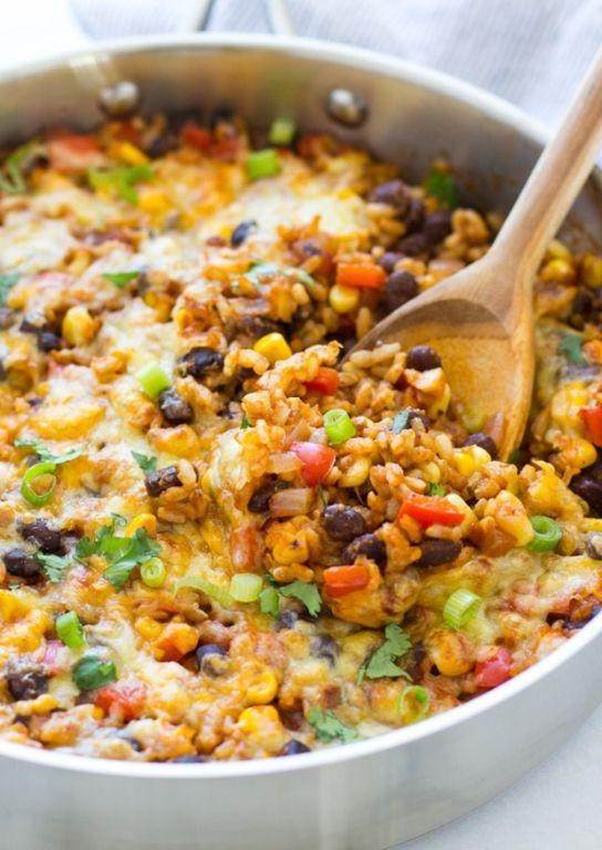 One Pot Vegetarian Mexican Rice Casserole