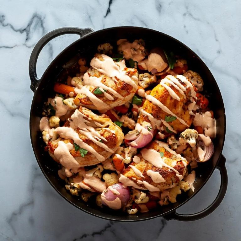 One-Pan Chicken and Cauliflower Skillet