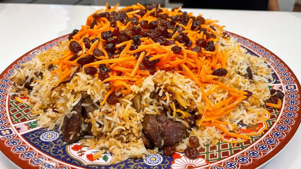 One-Pot Afghani Pulao with Yogurt Marinade