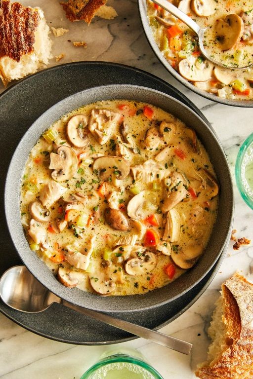 One-Pot Chicken and Mushroom Soup