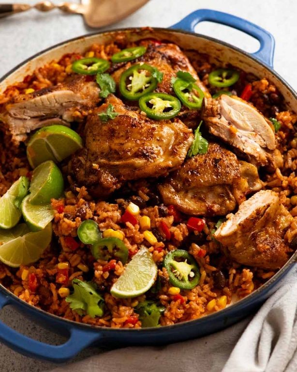 One-Pot Mexican Chicken and Rice Casserole