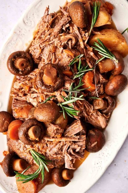 Onion and Mushroom Rump Roast