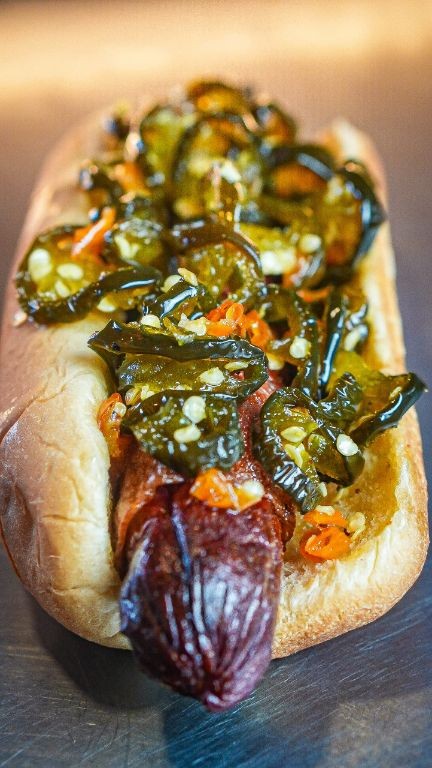 Open-Fire Cowboy Hot Dogs with Jalapeños