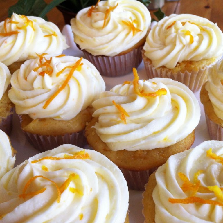 Orange Blossom Egg White Cupcakes