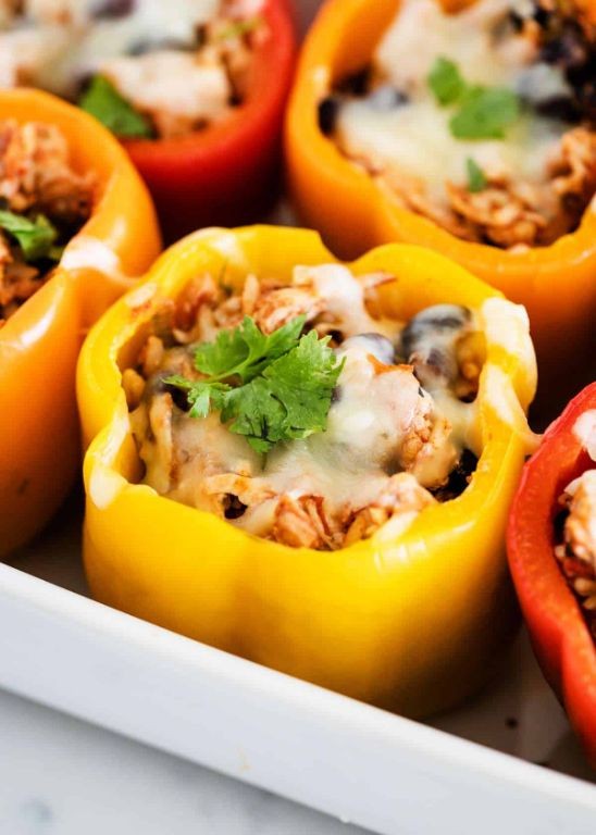 Orange Chicken Stuffed Bell Peppers