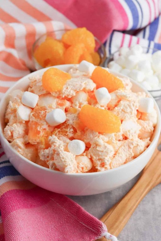 Orange Fluff Salad with Pineapple and Coconut