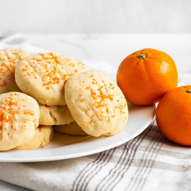 Orange Zest Shortbread Cookies