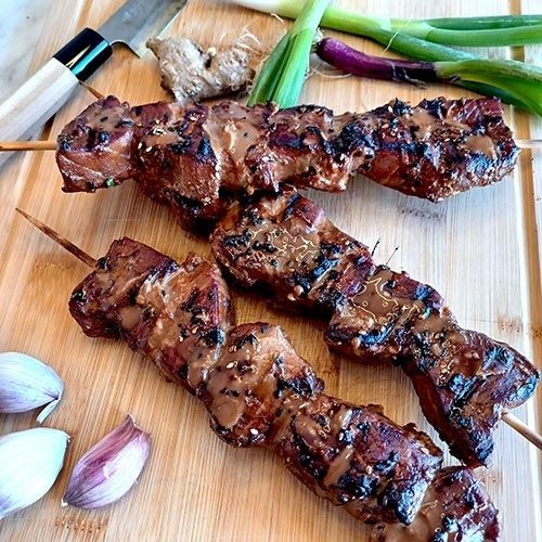 Outback Ahi Tuna Kebabs with Garlic Soy Marinade